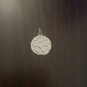 Silver soccer ball charm to add onto bracelet or